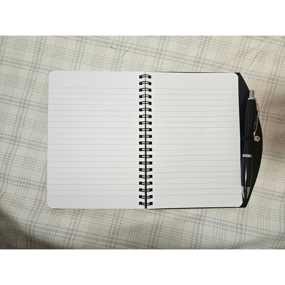 NEW Spector & Co Deloitte Black 5" x 7" Spiral Lined Notebook with Pen, Lot of 2 - Picture 4 of 9